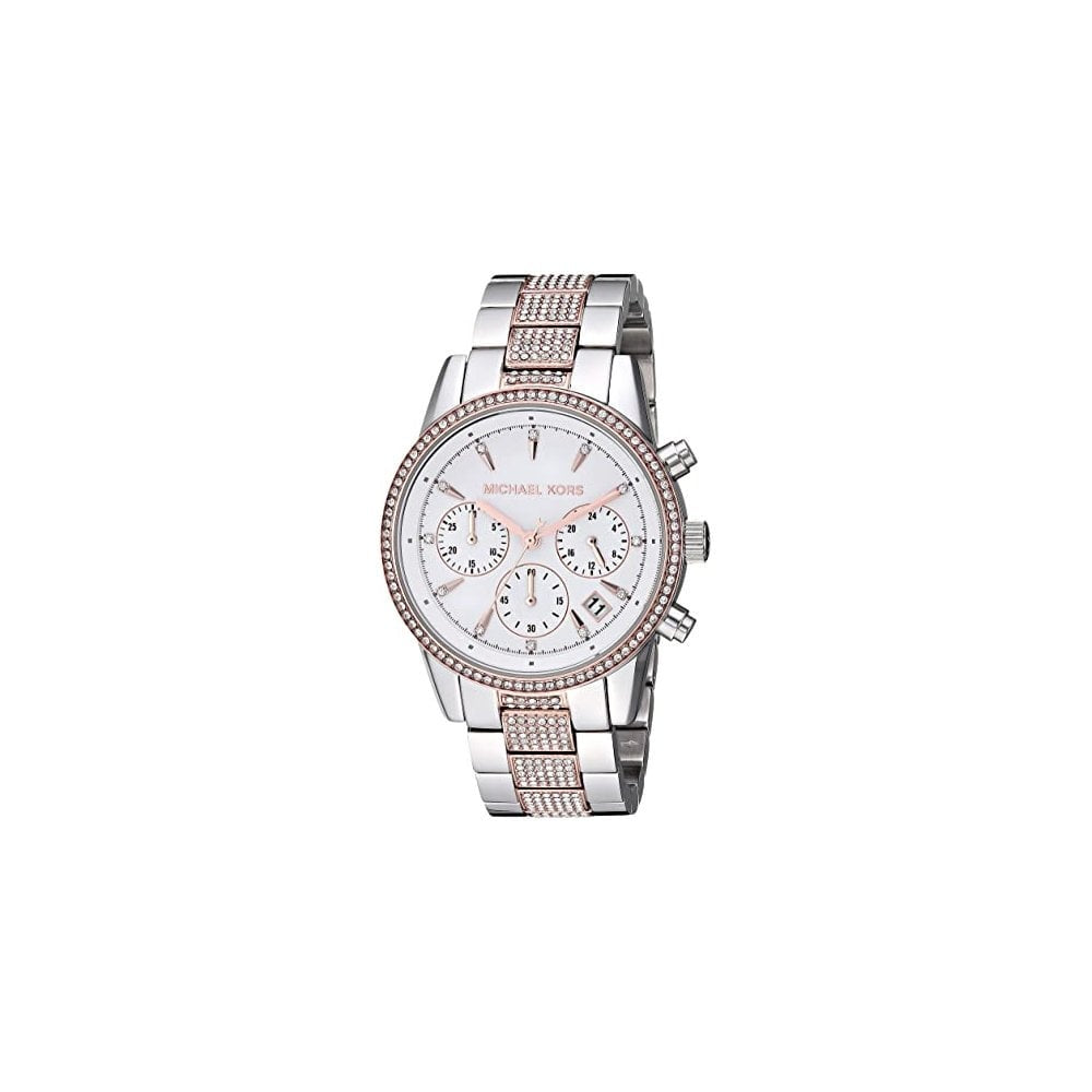 RITZ 2 TONE STAINLESS & ROSE BRACELET WATCH