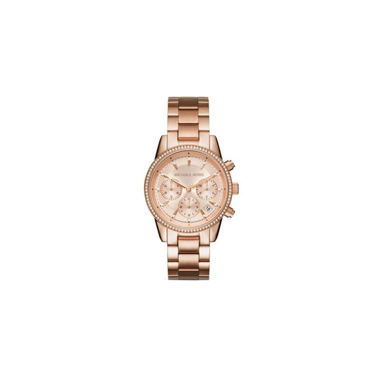 RITZ ROSE GOLD DIAL STAINLESS STEEL LADIES WATCH