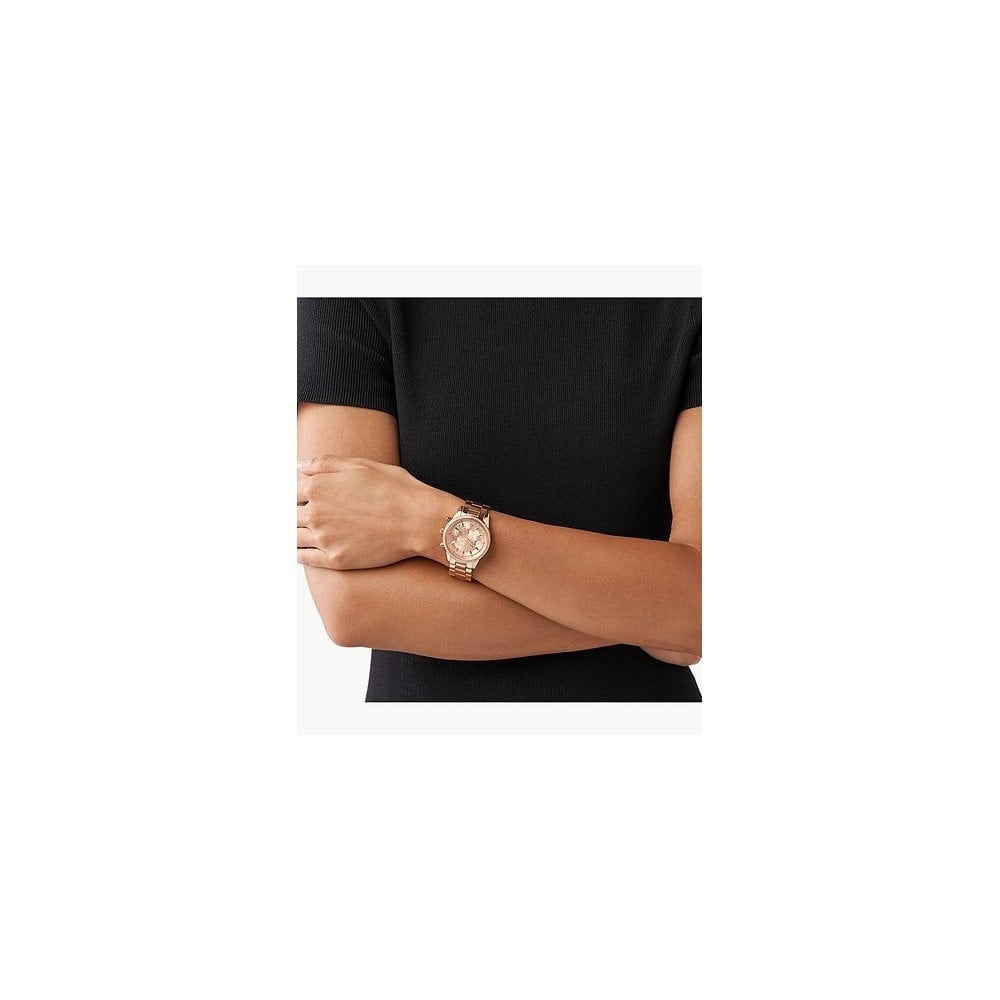 RITZ ROSE GOLD DIAL STAINLESS STEEL LADIES WATCH