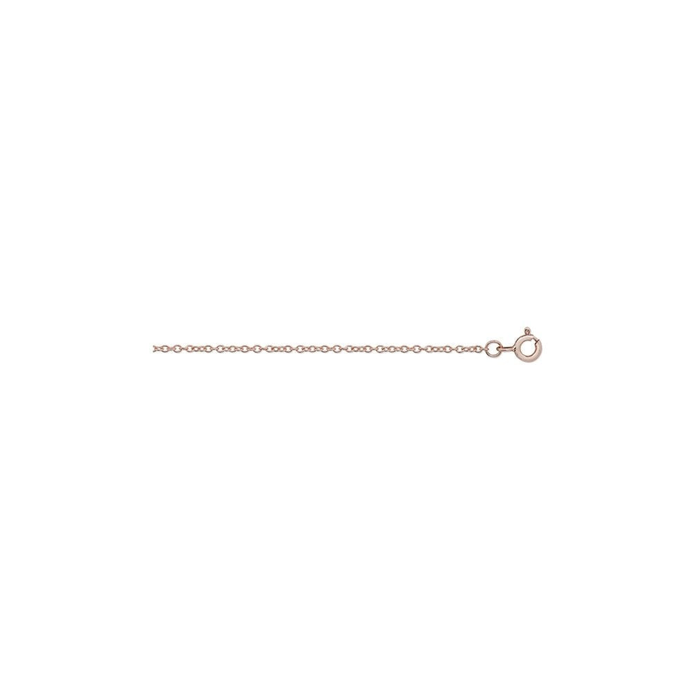 ROSE GOLD ON SILVER 18######## CABLE CHAIN
