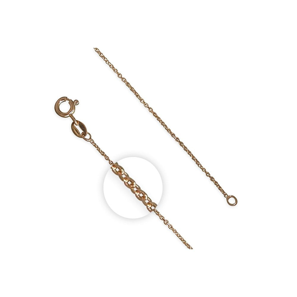 ROSE GOLD ON SILVER DIAMOND-CUT CHAIN 