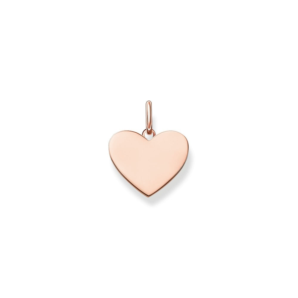 ROSE GOLD ON SILVER ENGRAVABLE HEART PENDANT