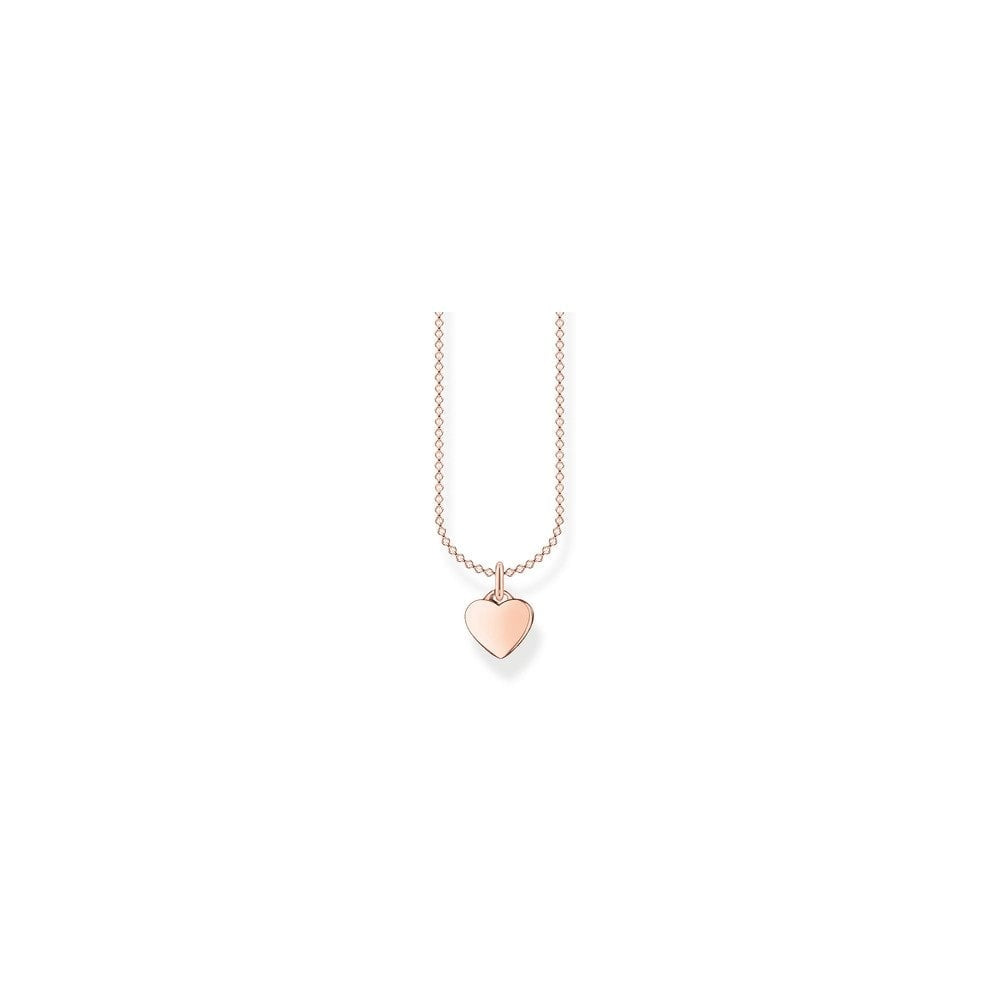 ROSE GOLD ON SILVER HEART NECKLACE