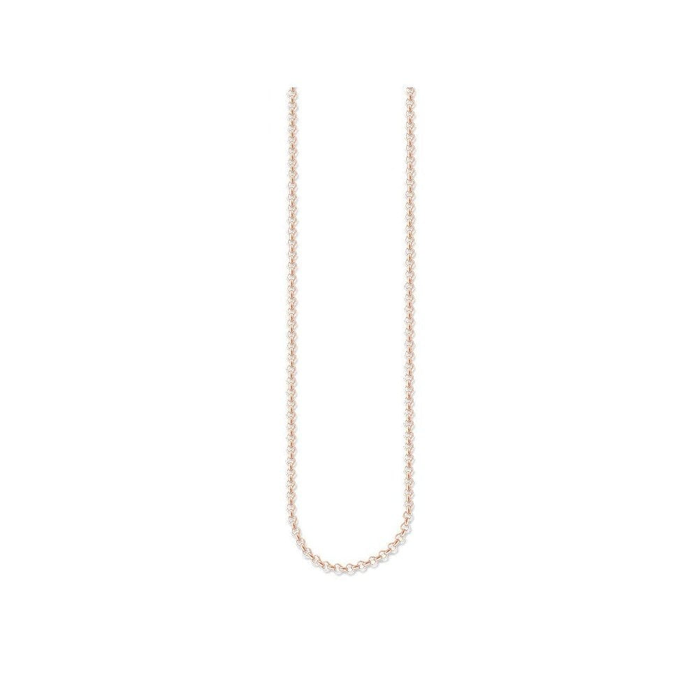 ROSE GOLD ON SILVER ROUND BELCHER LINK CHAIN