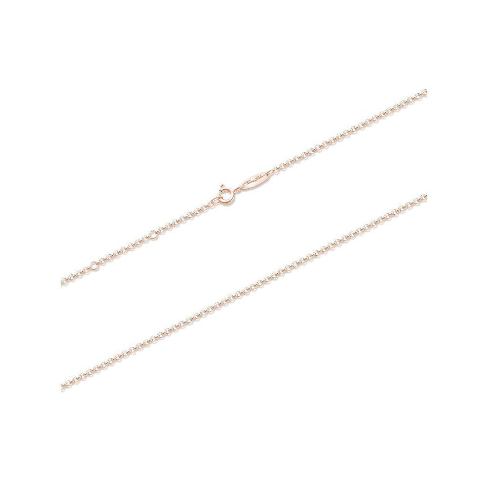 ROSE GOLD ON SILVER ROUND BELCHER LINK CHAIN