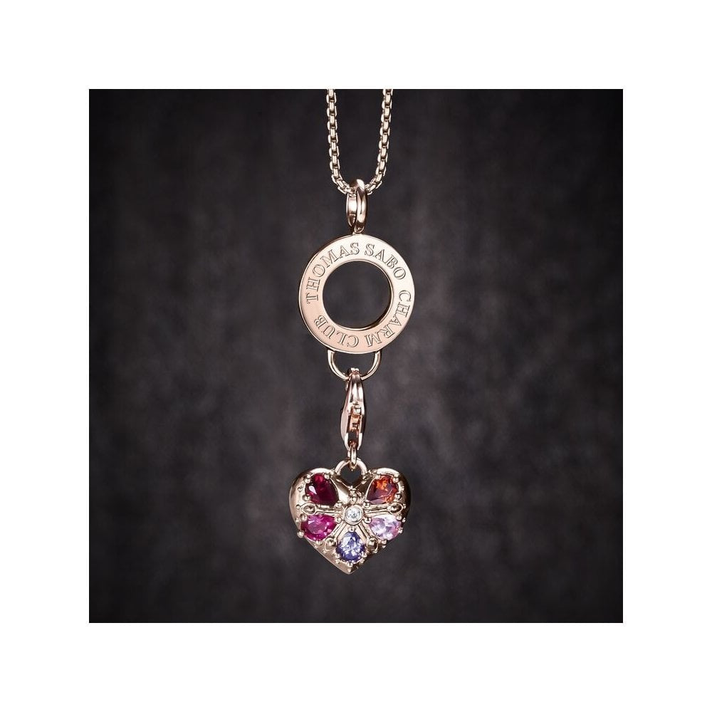 ROSE GOLD ON STERLING SILVER CHARM CARRIER