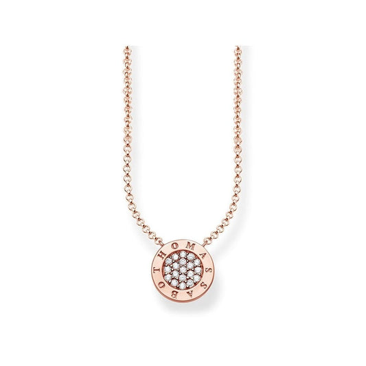 ROSE GOLD ON STERLING SILVER CLASSIC PAVE ZIRCONIA PENDANT