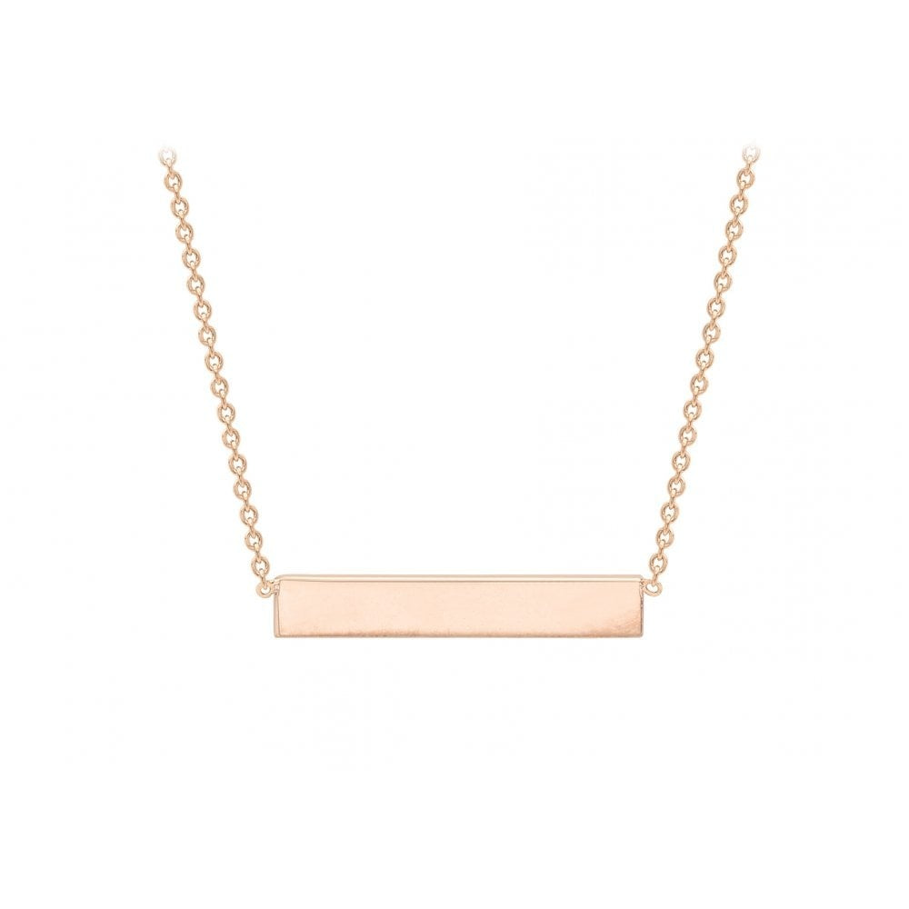 ROSE GOLD ON STERLING SILVER HORIZONTAL-BAR NECKLACE