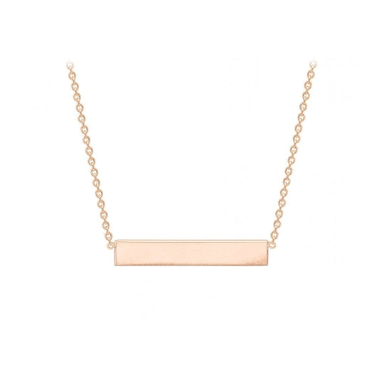 ROSE GOLD ON STERLING SILVER HORIZONTAL-BAR NECKLACE