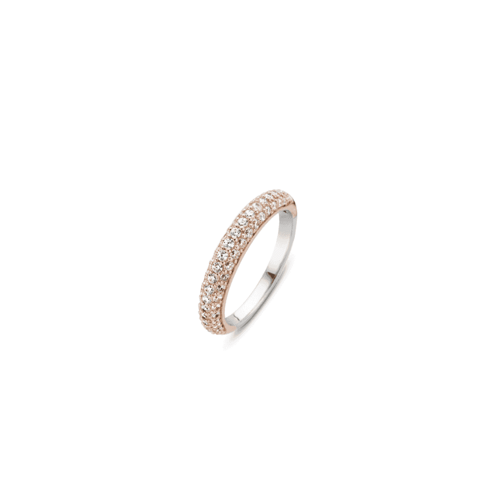 ROSE GOLD & SILVER MILANO CUBIC ZIRCONIA BAND RING