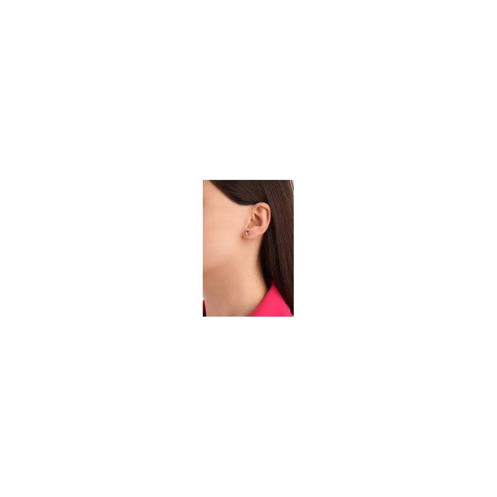 ROSE GOLD & SILVER MILANO NUDE CRYSTAL STUD EARRINGS