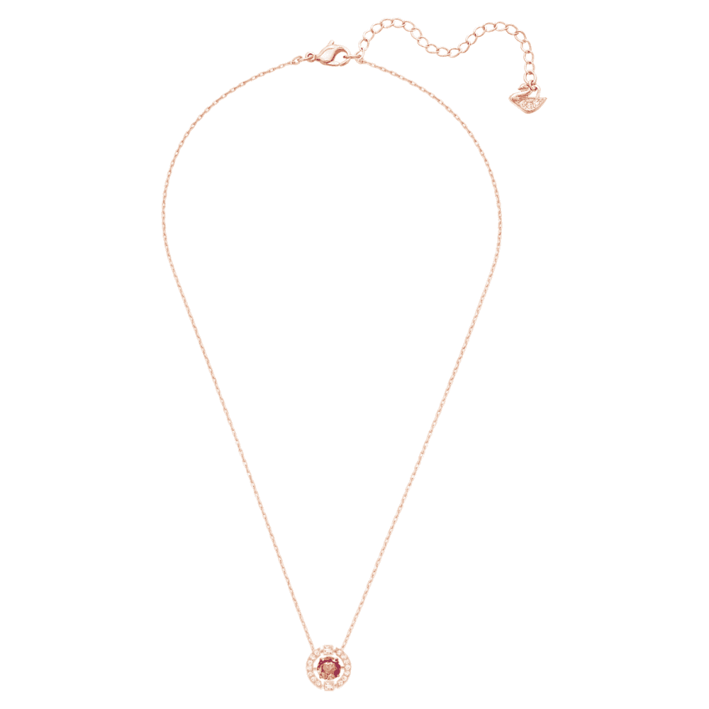 ROSE GOLD SPARKLING DANCE PENDANT WITH RED SWAROVSKI CRYSTAL