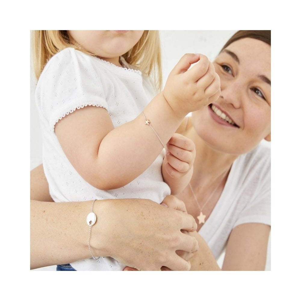 ROSE GOLD STAR STERLING SILVER BRACELET
