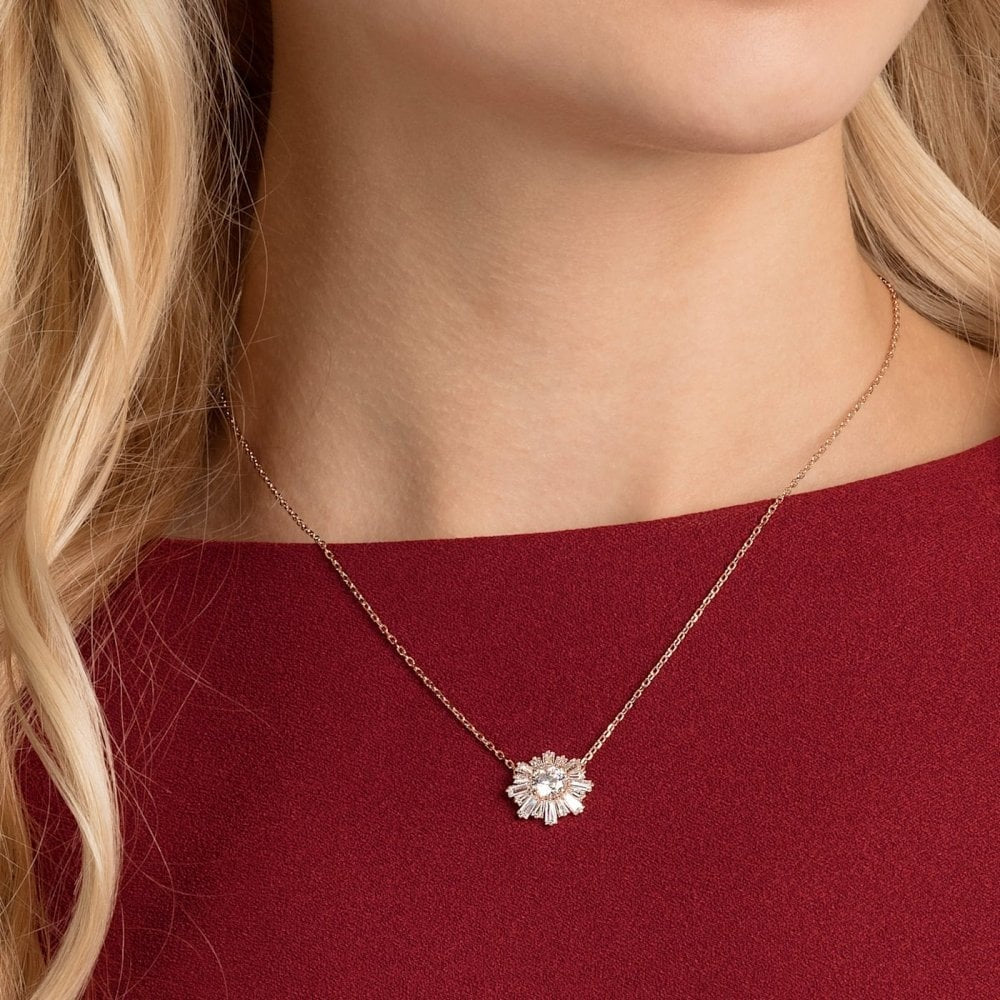 ROSE GOLD SUNSHINE PENDANT WITH SWAROVSKI CRYSTALS