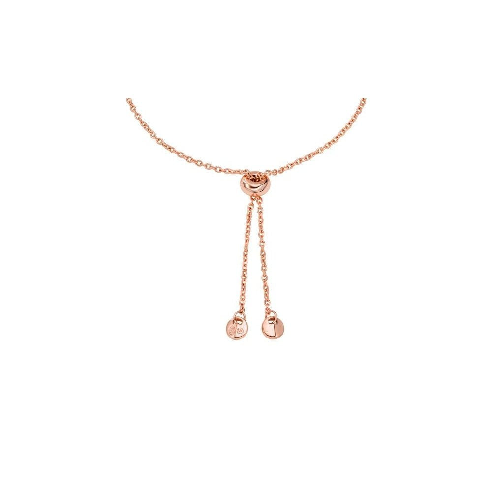 ROSE GOLD TOGGLE BRAC W/ RED HEART