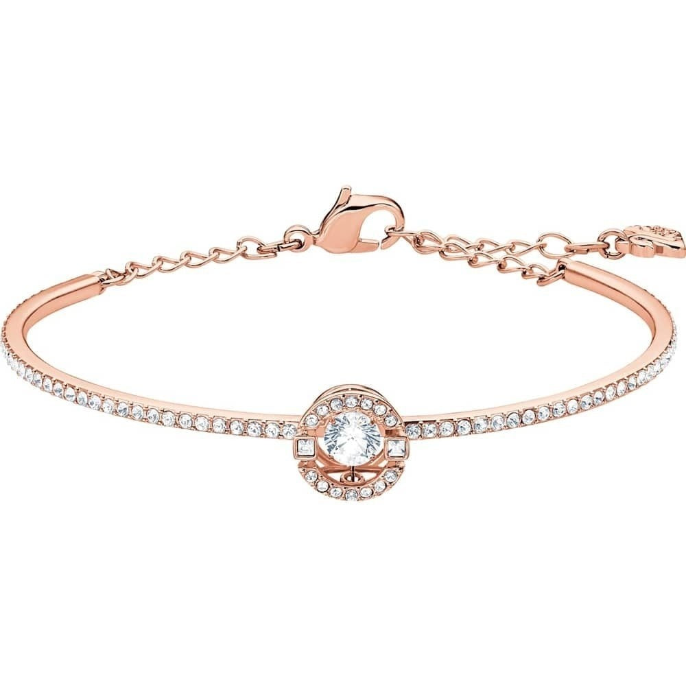 ROSE GOLD TONED SPARKLING DANCE BANGLE WITH SWAROVSKI CRYSTAL
