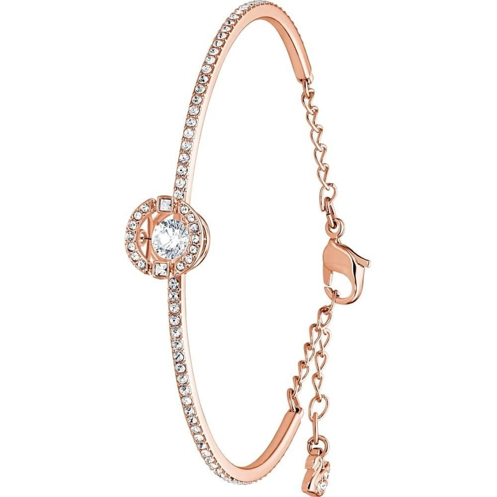 ROSE GOLD TONED SPARKLING DANCE BANGLE WITH SWAROVSKI CRYSTAL