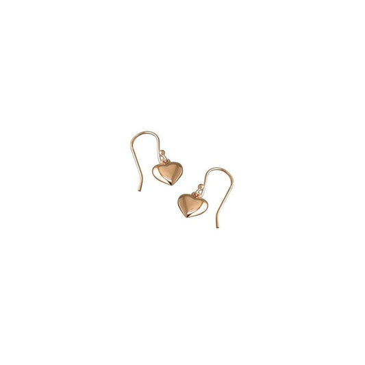 ROSE GOLD VERMEIL DROP HEART EARRINGS