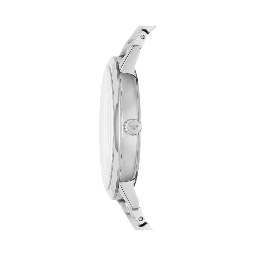 RUGGERO STAINLESS STEEL GENTS BRACELET WATCH WITH BLUE DIAL