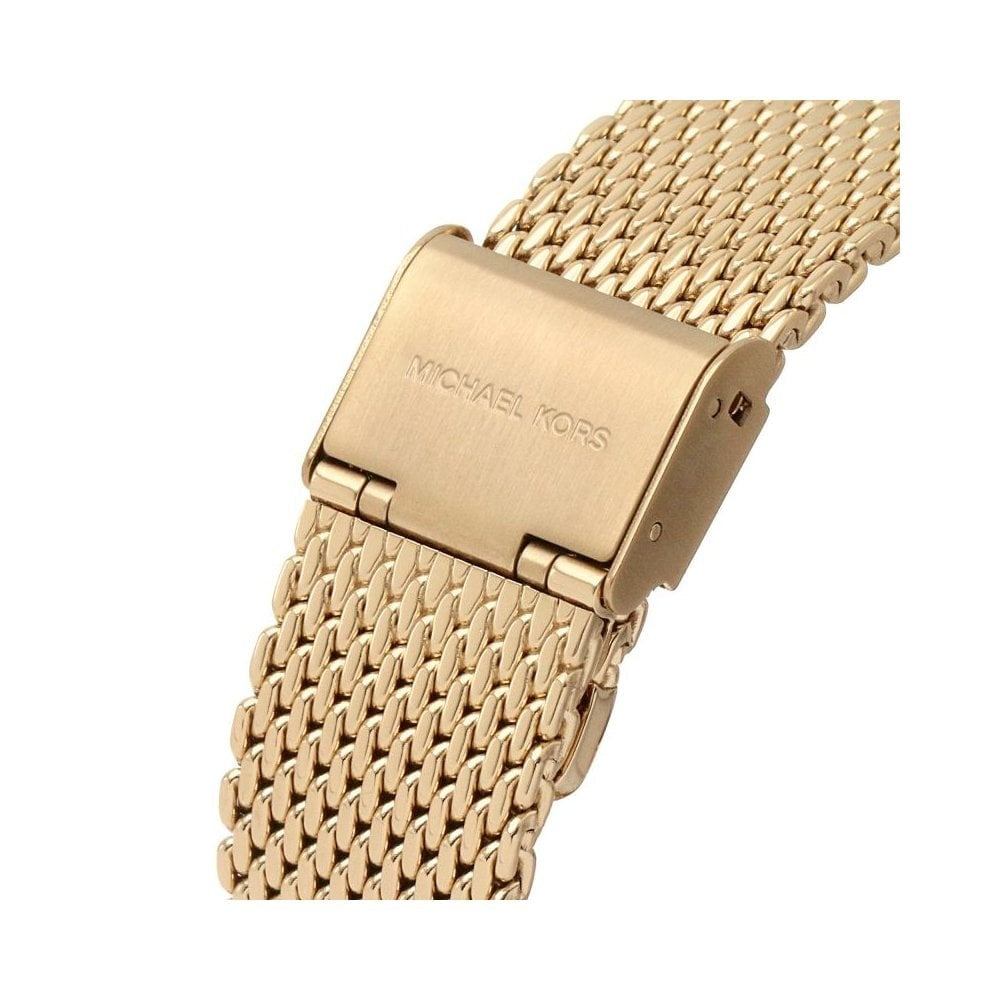RUNWAY ROSE GOLD STAINLESS STEEL LADIES MESH BRACELET WATCH WITH ROSE COLOURED DIAL