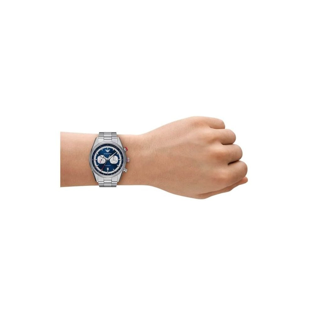 Racer, Blue Dial, Chronograph Gents Stainless Steel Watch