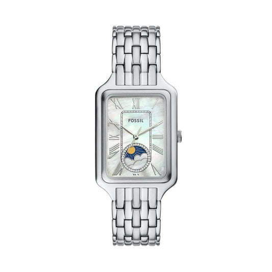 Raquel Sun Moon, Multifunction, Mother of Pearl Dial,  Ladies Stainless Steel Watch