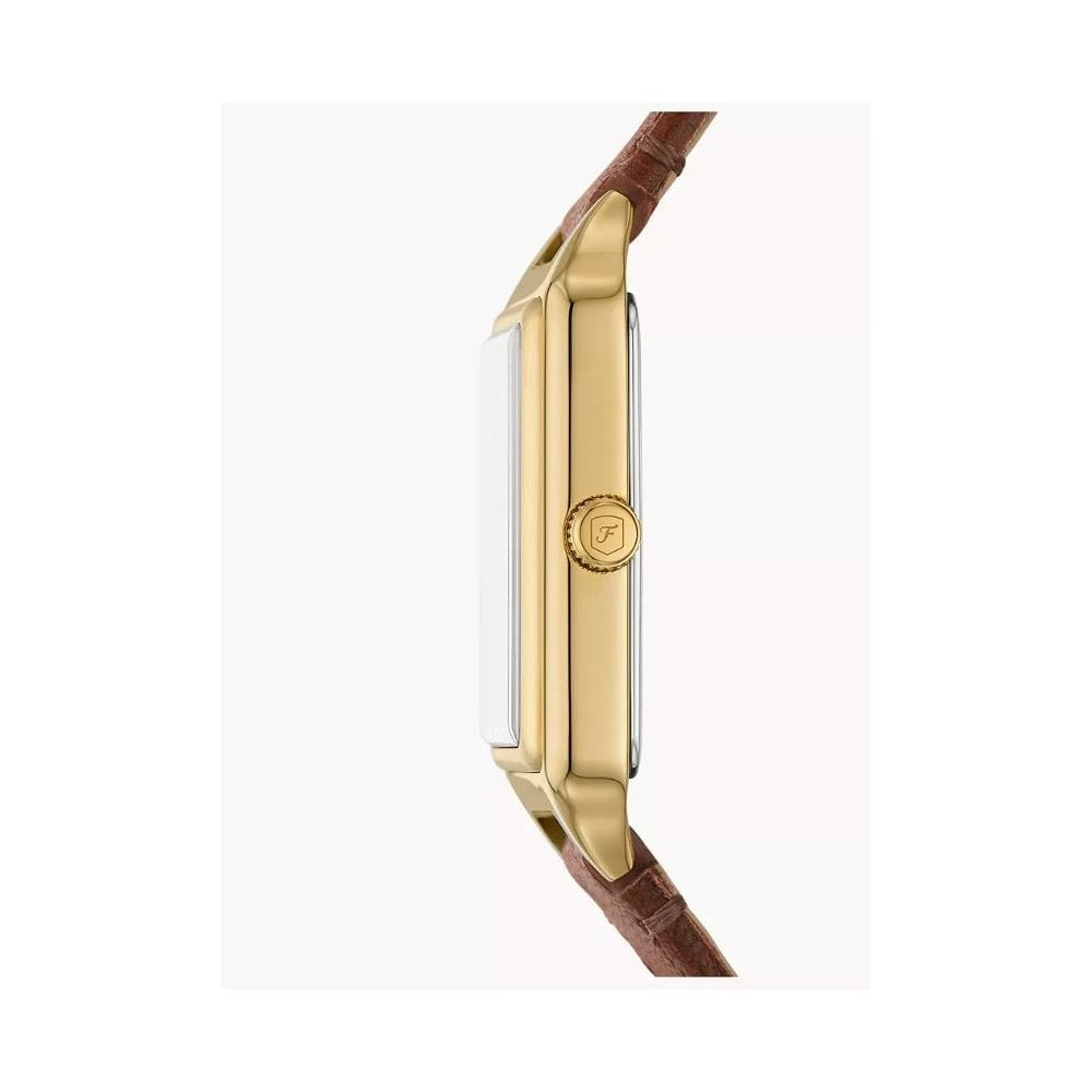 Raquel Three-Hand, Date, Medium Brown Leather Ladies Watch