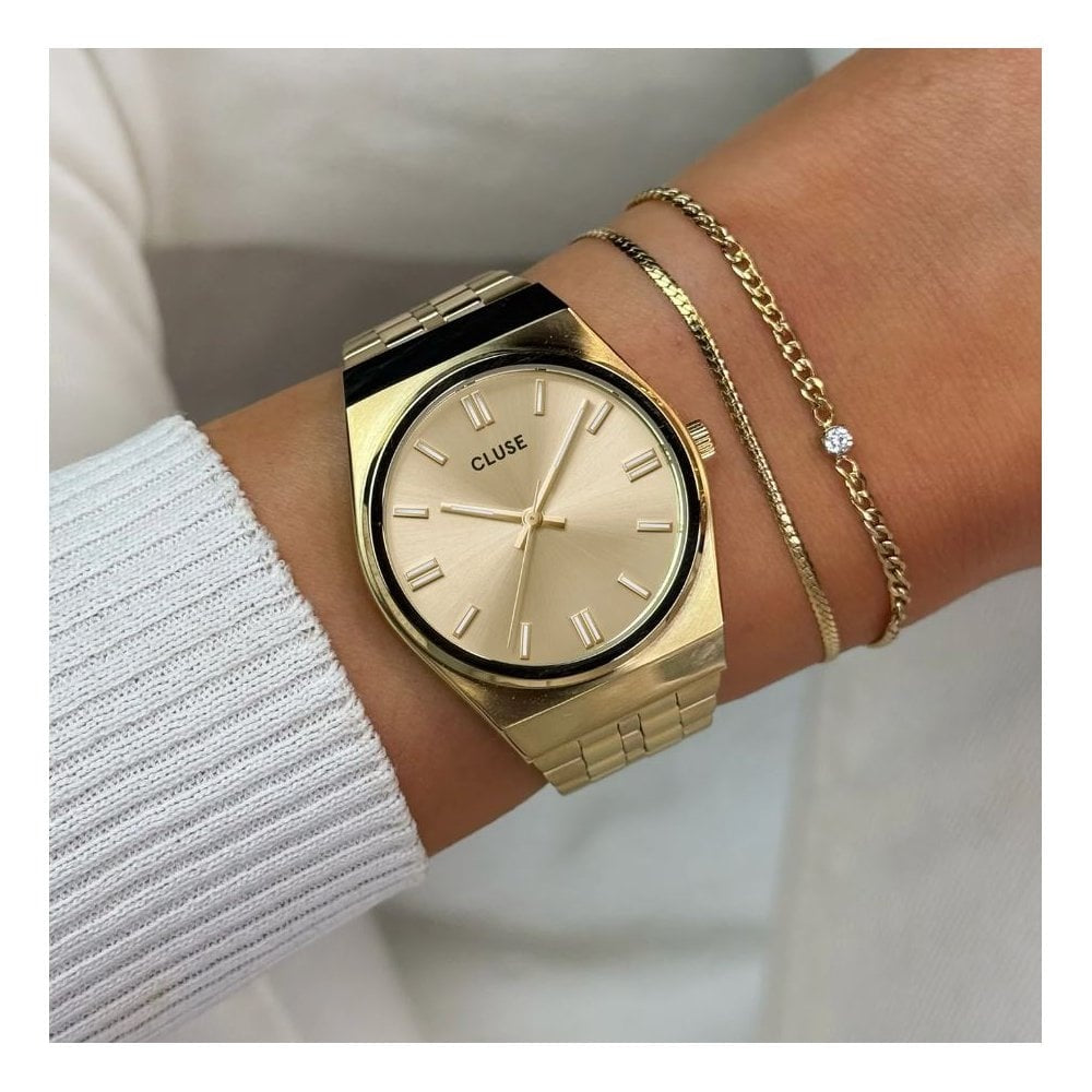 Retro 70's, Ladies Gold Stainless Steel Watch