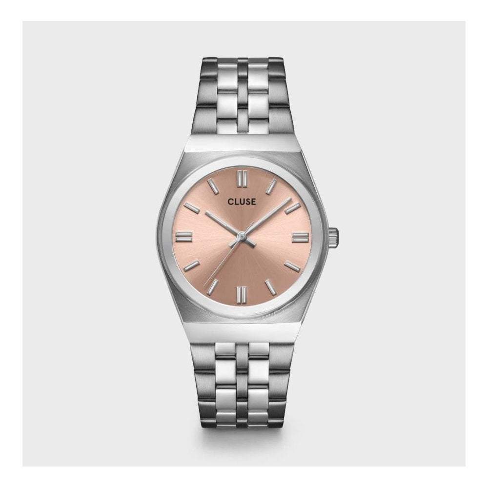 Retro 70's, Light Pink Dial, Ladies Stainless Steel Watch
