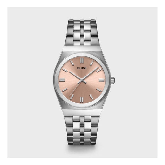 Retro 70's, Light Pink Dial, Ladies Stainless Steel Watch