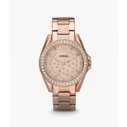 Riley Multifunction Rose-Tone Stainless Steel Watch
