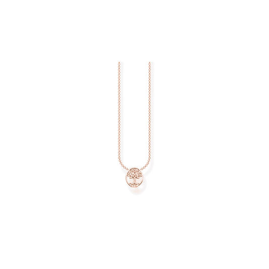 Rose Gold On Silver Tree Of Love Pendant