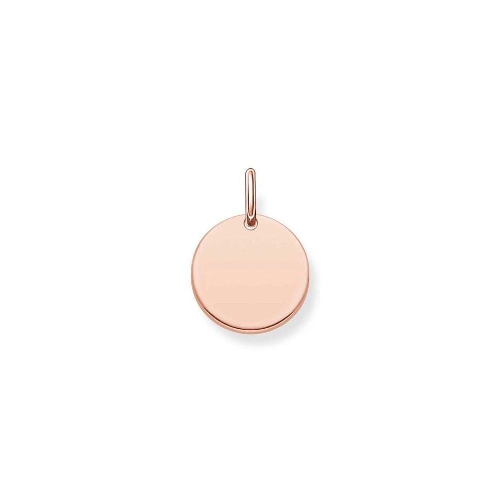 Rose Gold on Silver Engravable Disc Charm