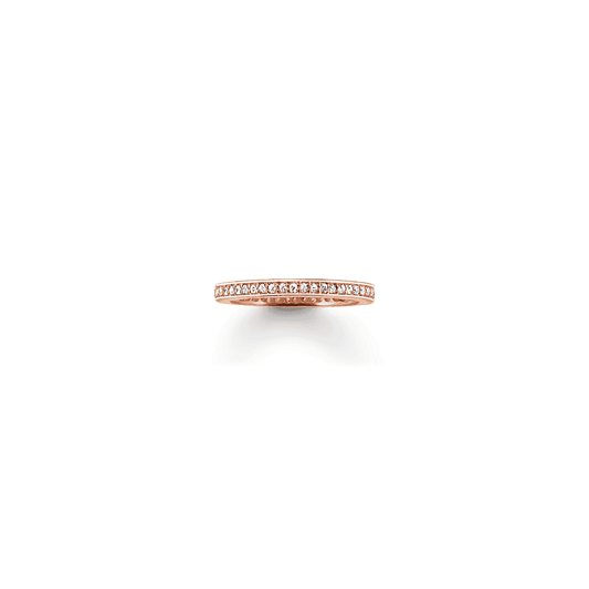Rose gold On Silver Eternity Pavé Ring