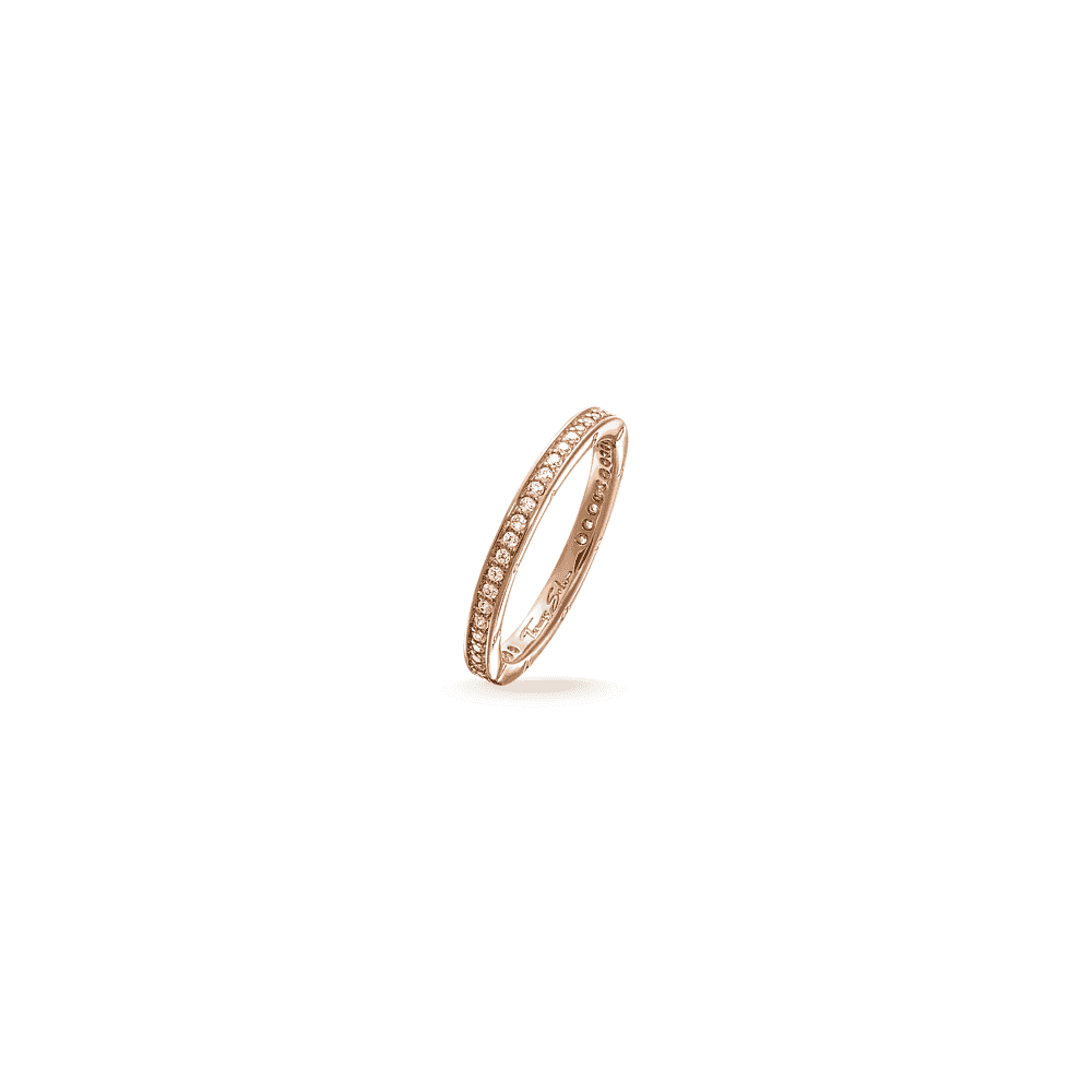 Rose gold On Silver Eternity Pavé Ring