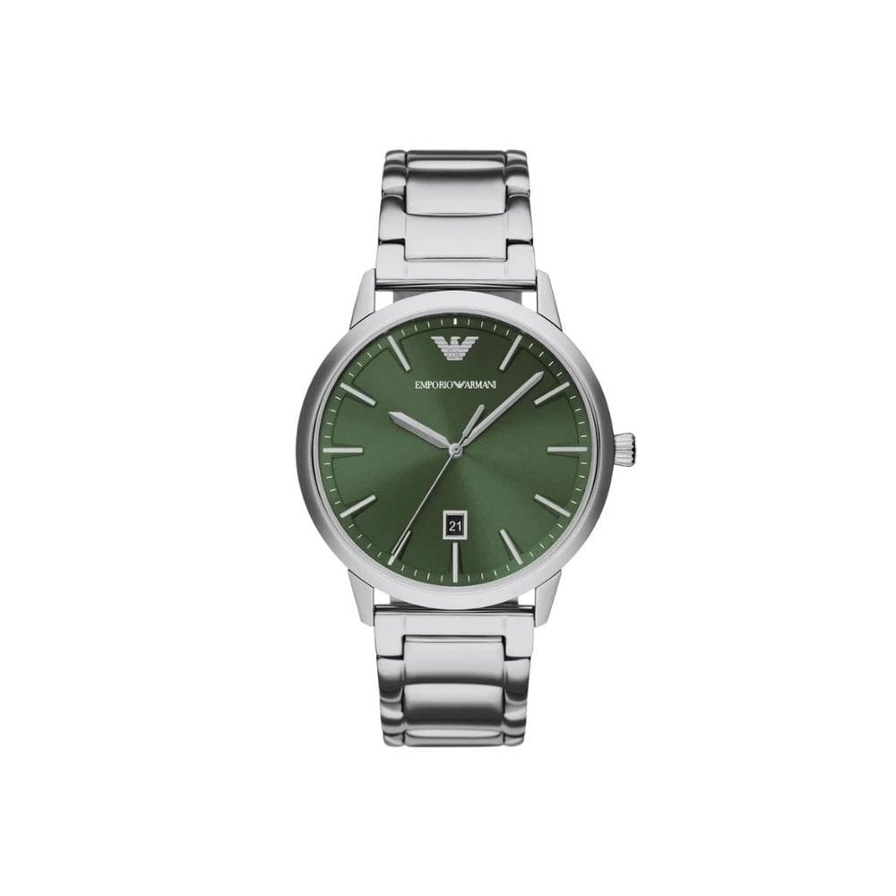 Ruggero, 43mm Green Dial, Gents Stainless Steel Watch