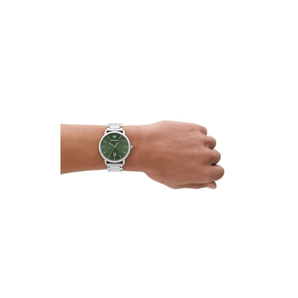 Ruggero, 43mm Green Dial, Gents Stainless Steel Watch