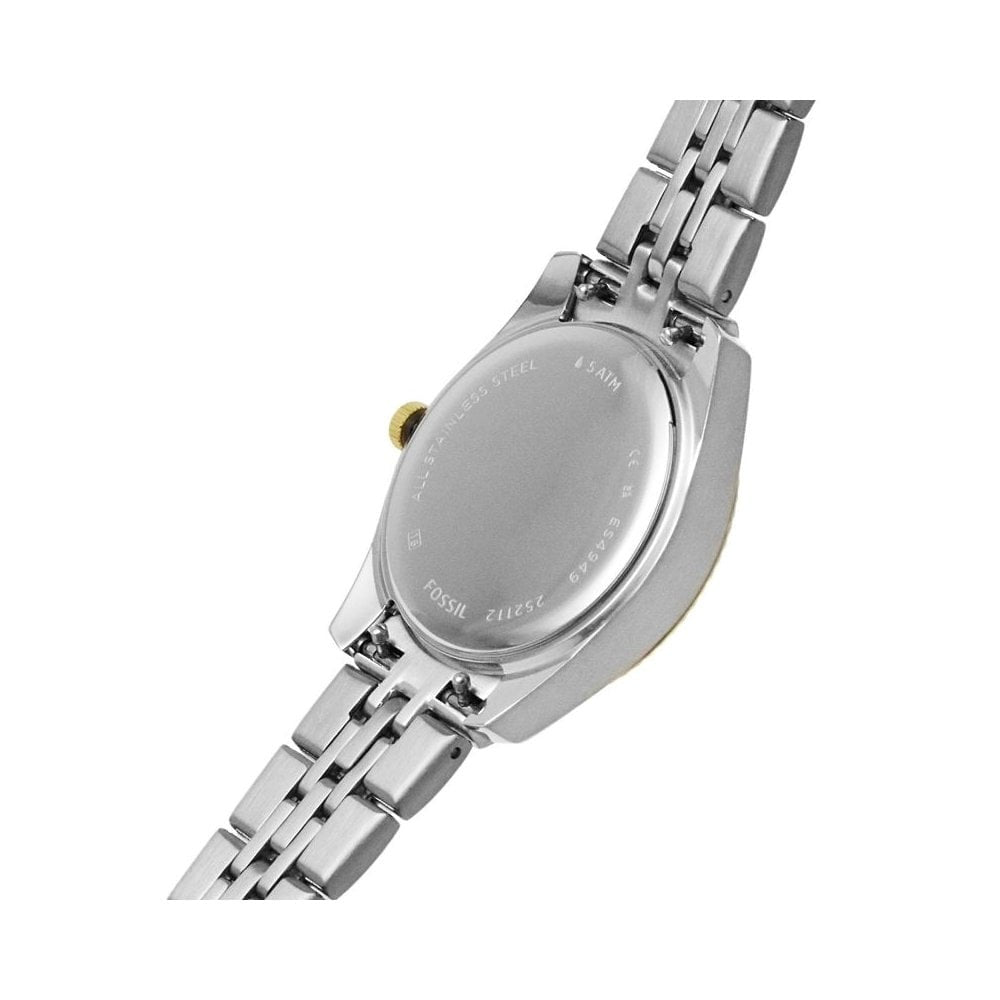 SCARLETTE 2 TONE LADIES STAINLESS STEEL BRACELET WATCH W/GOLD