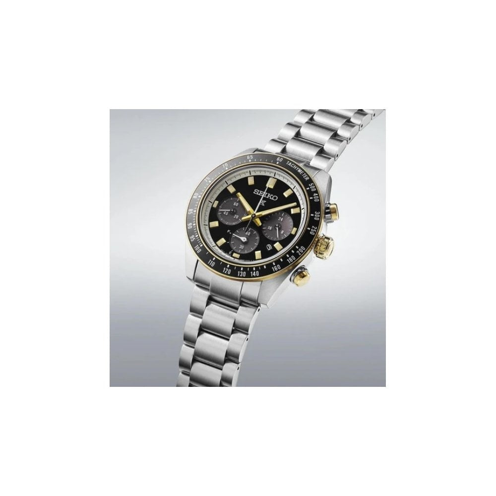 SEIKO PROSPEX Circuit Race Solar SpeedTimer Black Dial Chronograph