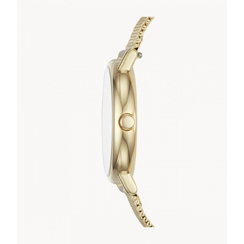 SIGNATURE SLIM GOLD-TONE STAINLESS STEEL MESH BRACELET WATCH