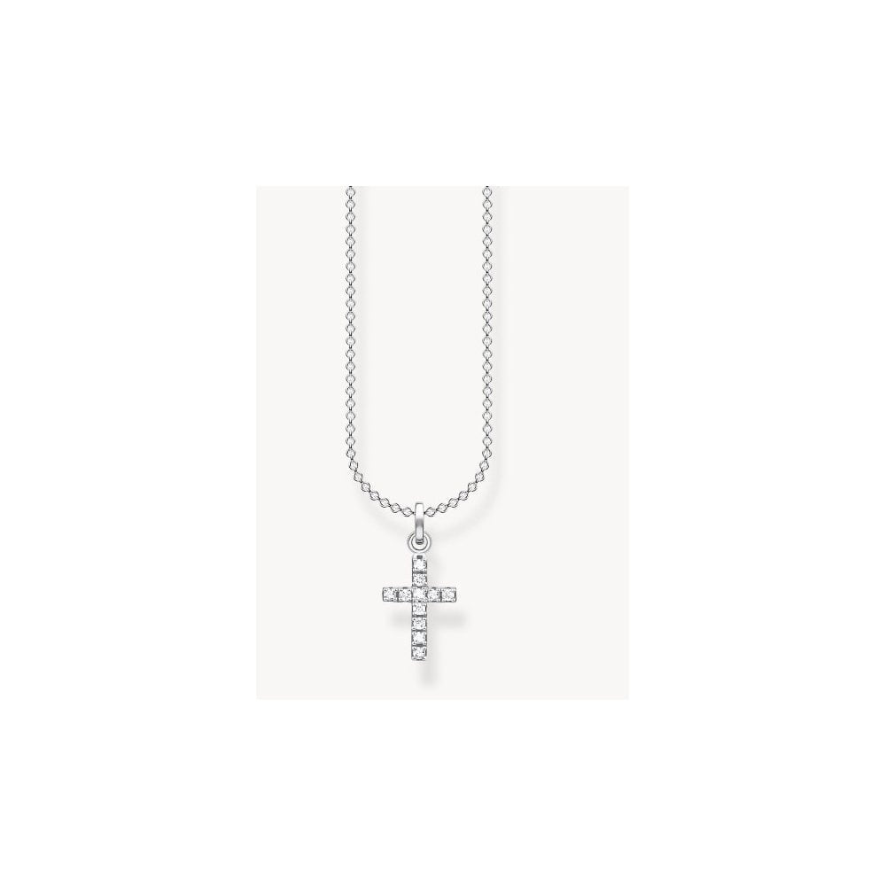 SILVER 14''-16'' CROSS NECKLACE