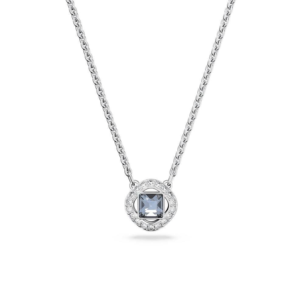SILVER ANGELIC SQUARE BLUE PEN