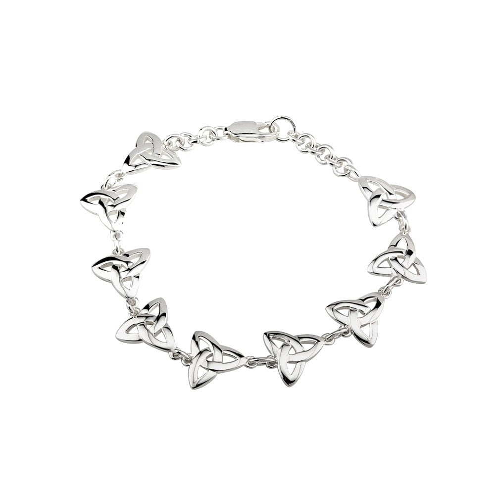 SILVER CELTIC BRACELET: TRINITY KNOT LINKS