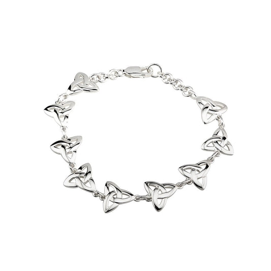 SILVER CELTIC BRACELET: TRINITY KNOT LINKS