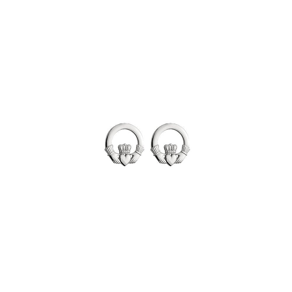SILVER CLADDAGH EARRINGS