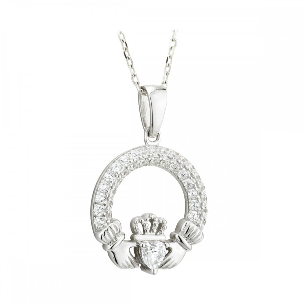 SILVER CLADDAGH PENDANT