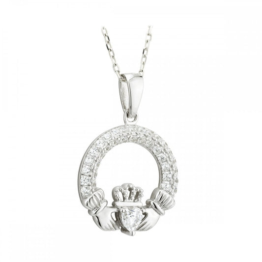 SILVER CLADDAGH PENDANT