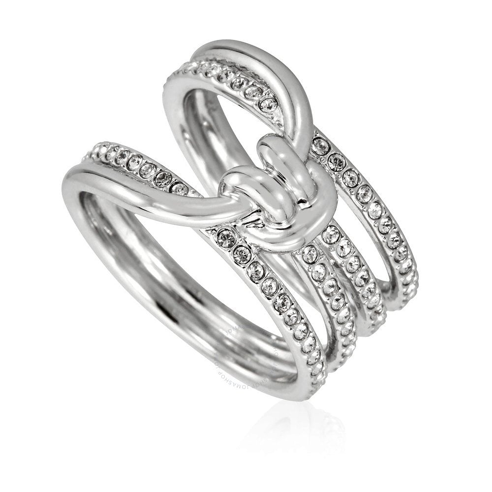 SILVER LIFELONG CLEAR SWAROVSKI CRYSTAL SILVER RING