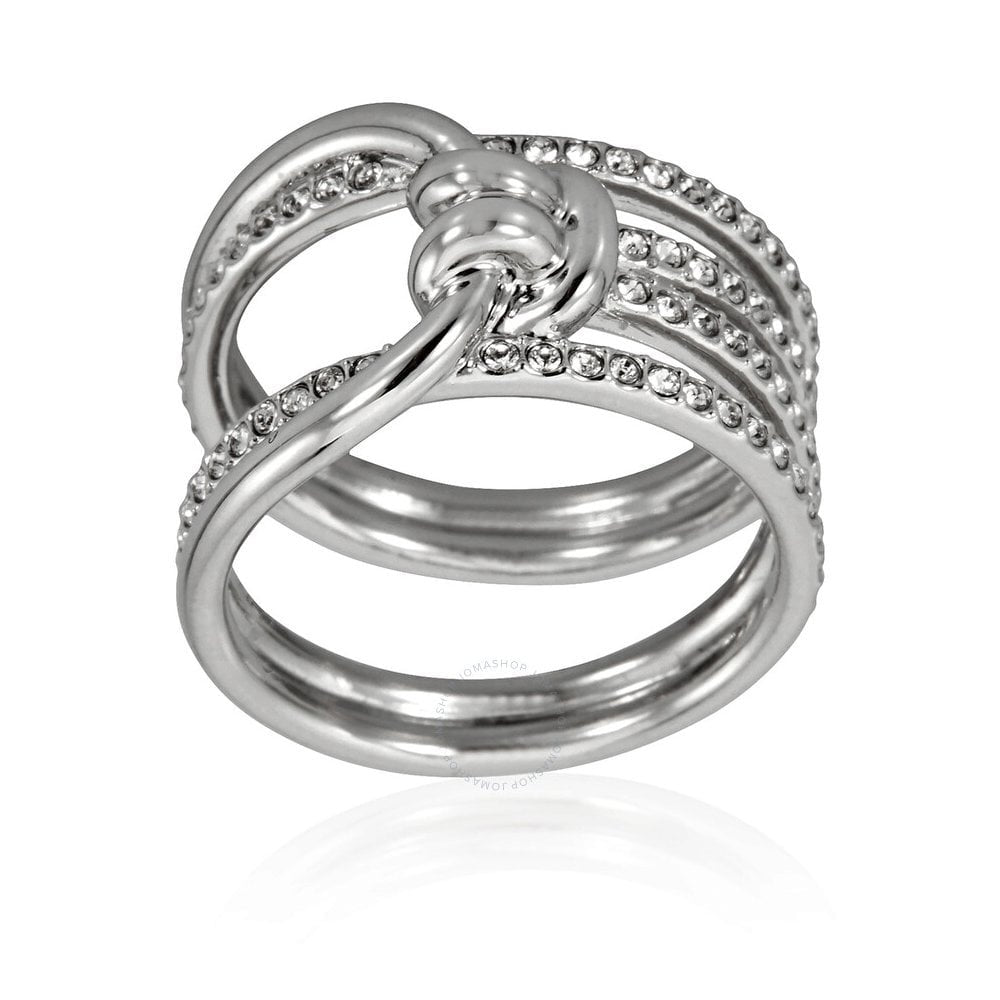 SILVER LIFELONG CLEAR SWAROVSKI CRYSTAL SILVER RING