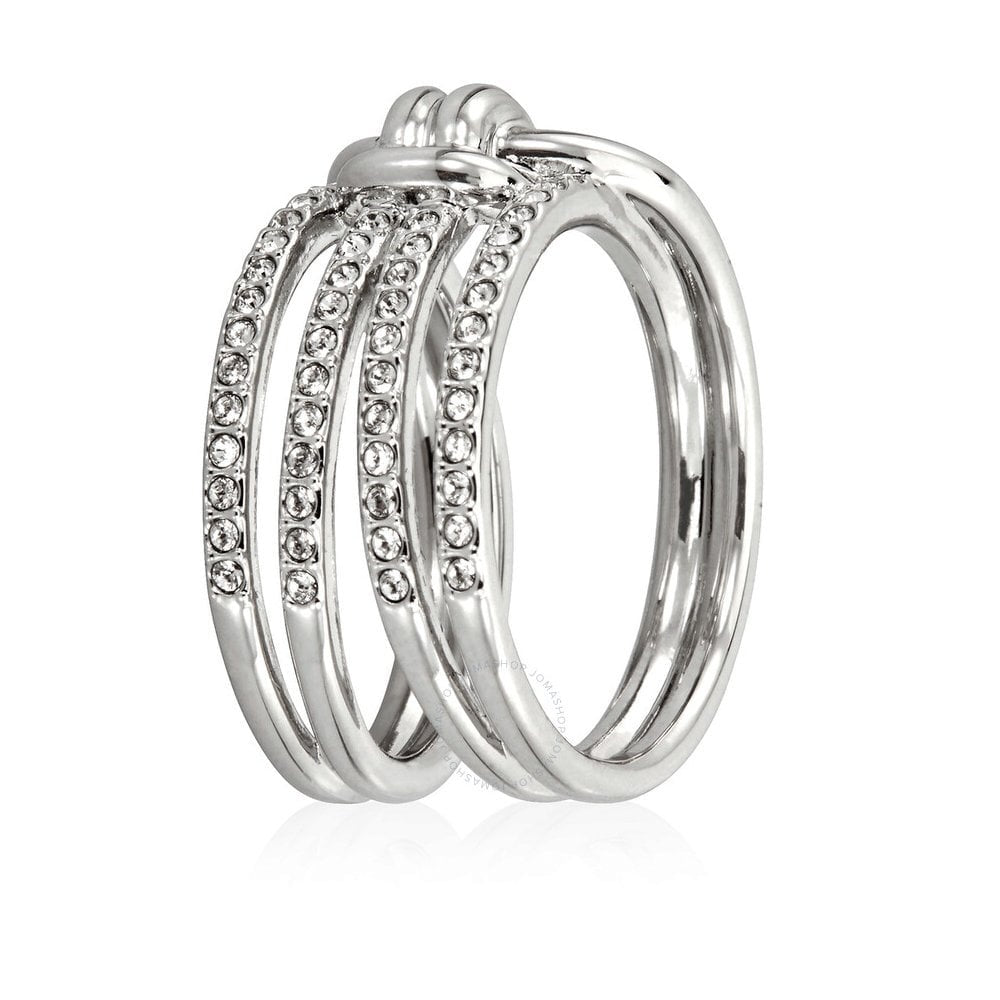 SILVER LIFELONG CLEAR SWAROVSKI CRYSTAL SILVER RING